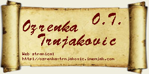 Ozrenka Trnjaković vizit kartica